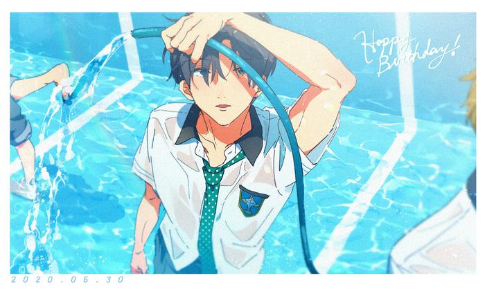 Free!日志疝插画图片壁纸