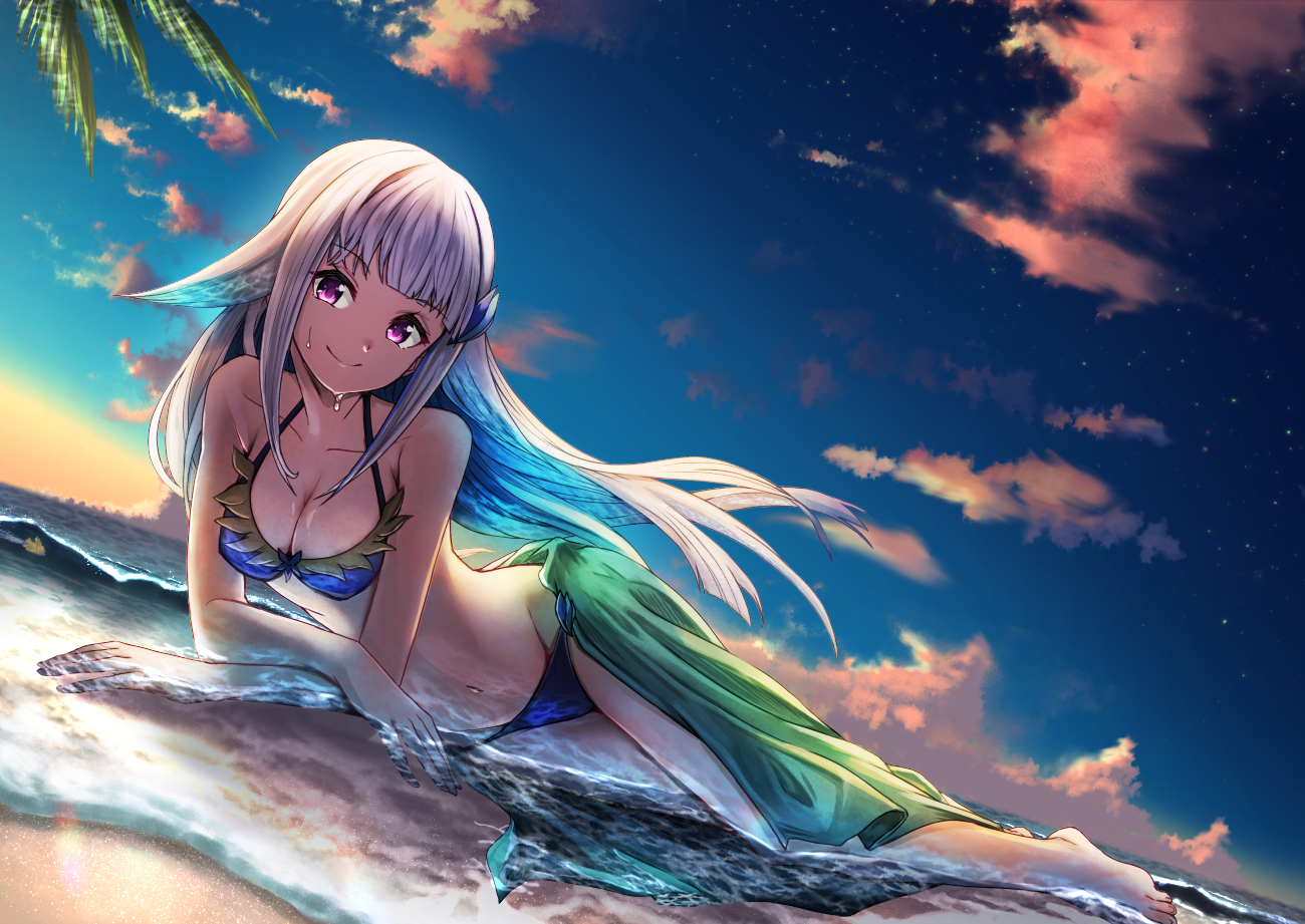 水着リゼ様插画图片壁纸
