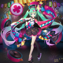 Happy birthday for miku!插画图片壁纸