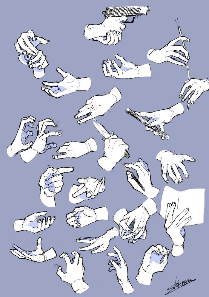 手和脚的练习插画图片壁纸