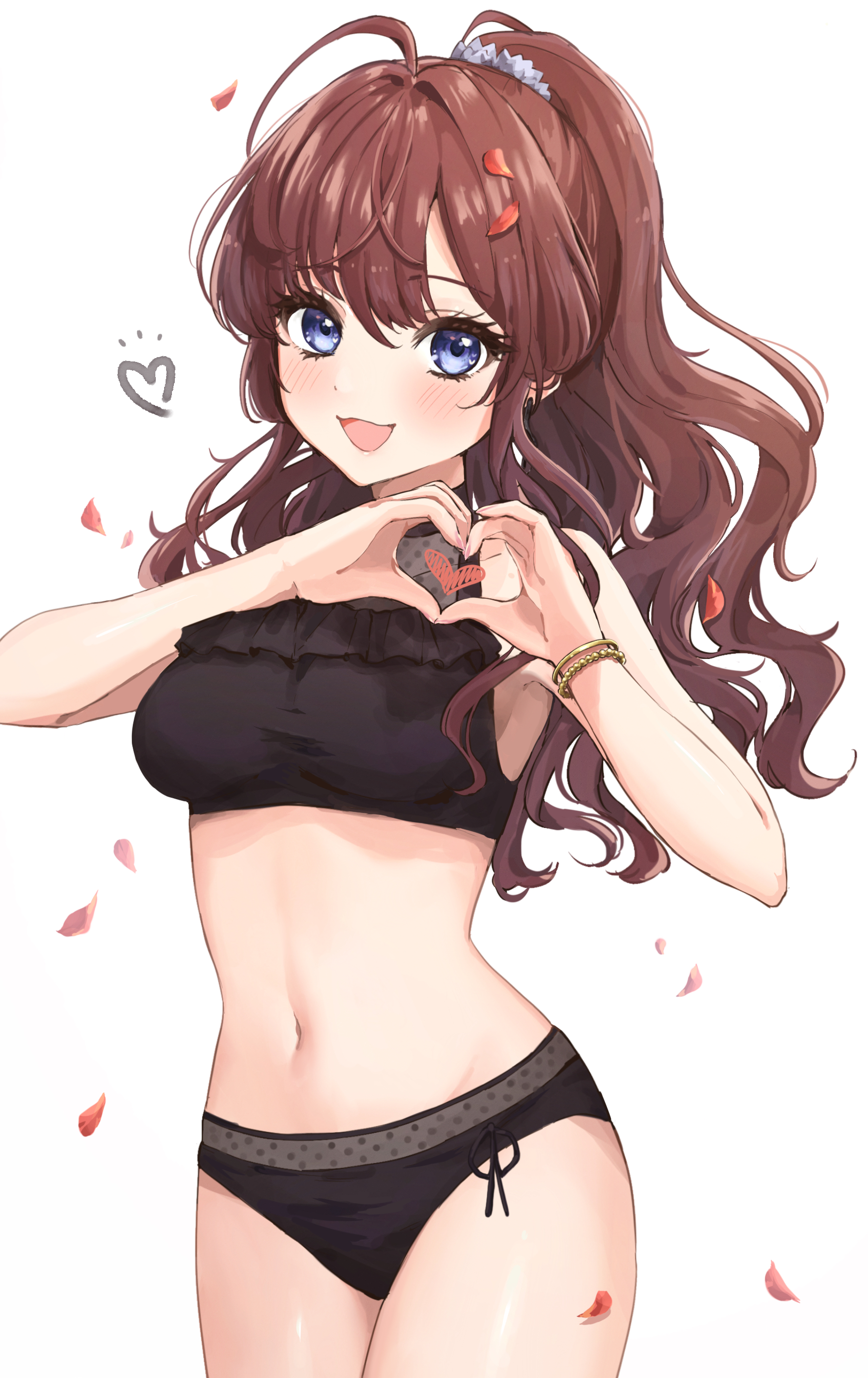 泳装马尾志希✨插画图片壁纸