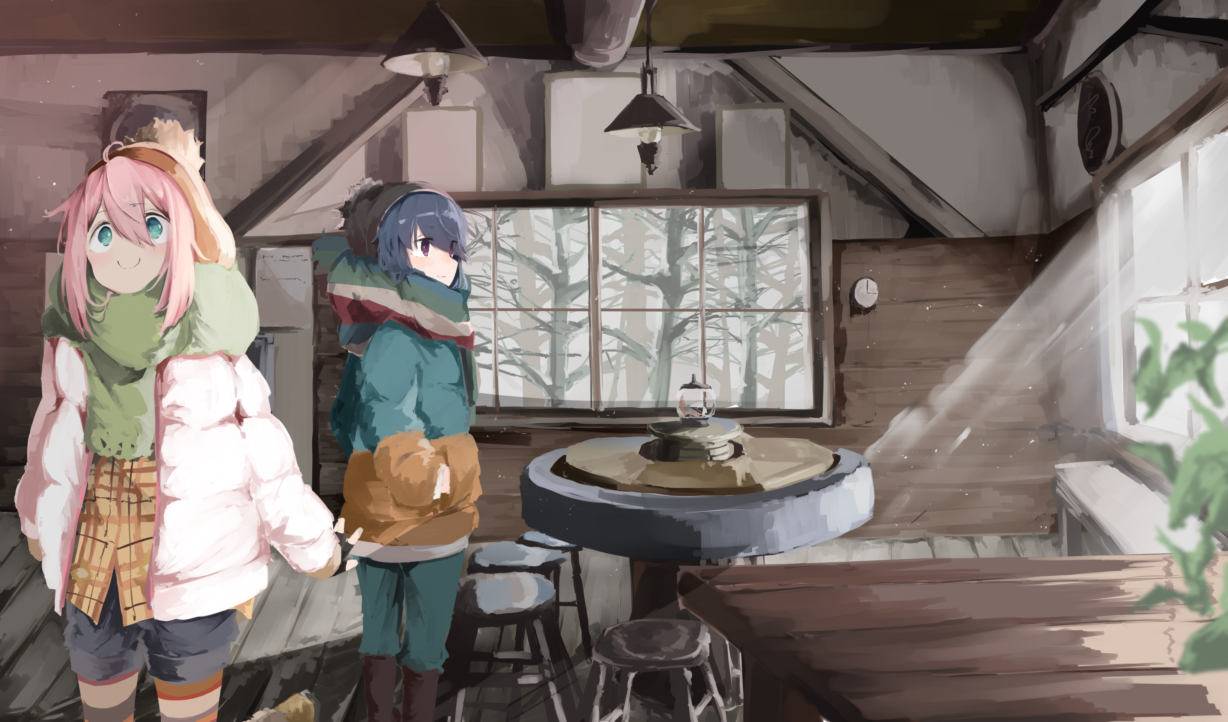 在咖啡馆摇曳露营各务原抚子