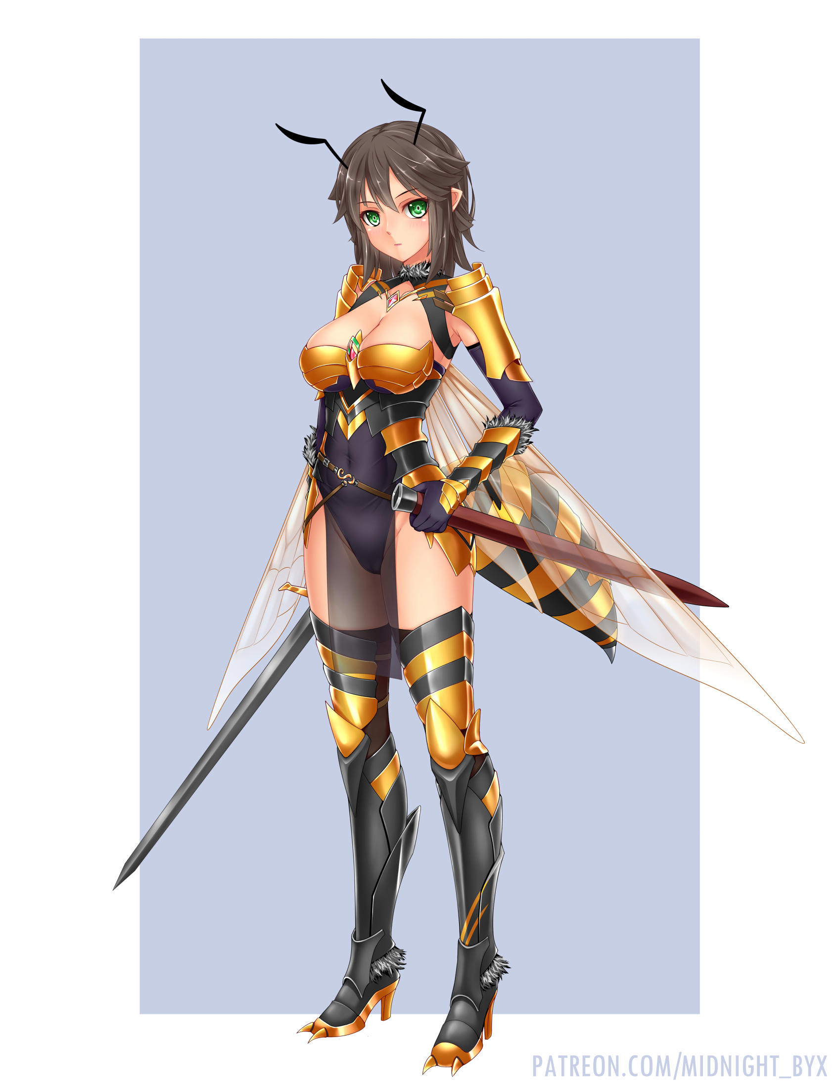 兵蜂魔物娘高跟鞋