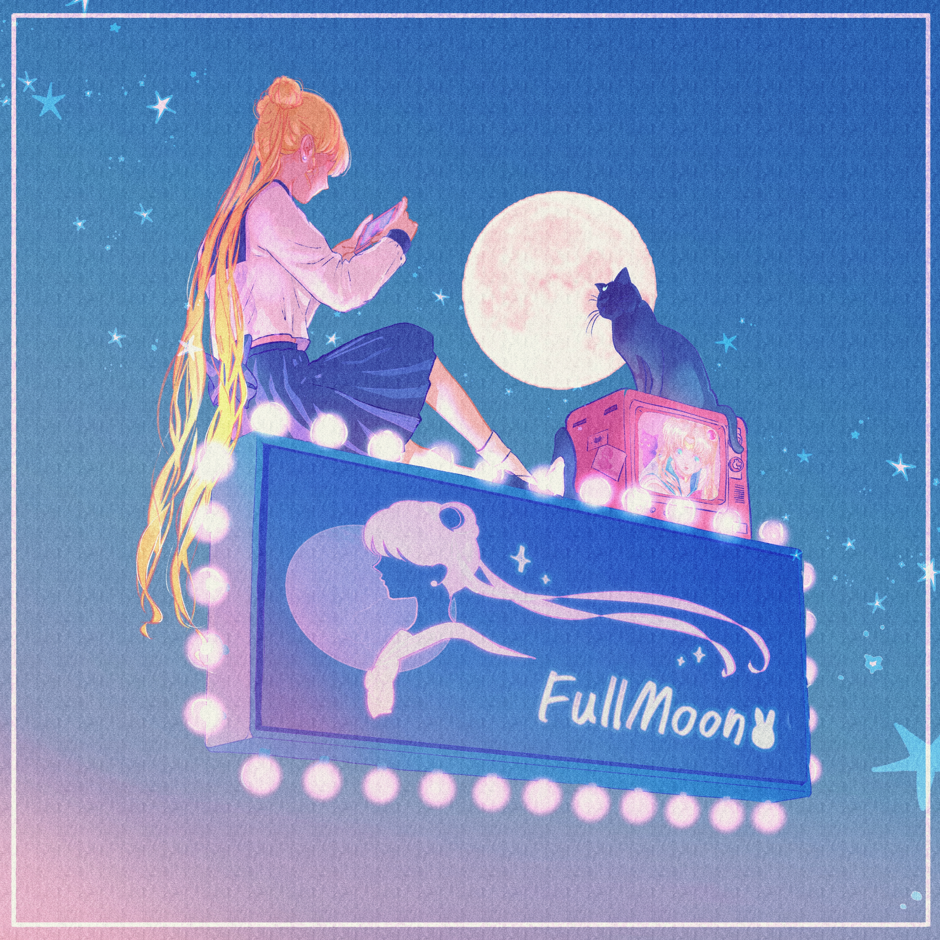 FullMoon插画图片壁纸