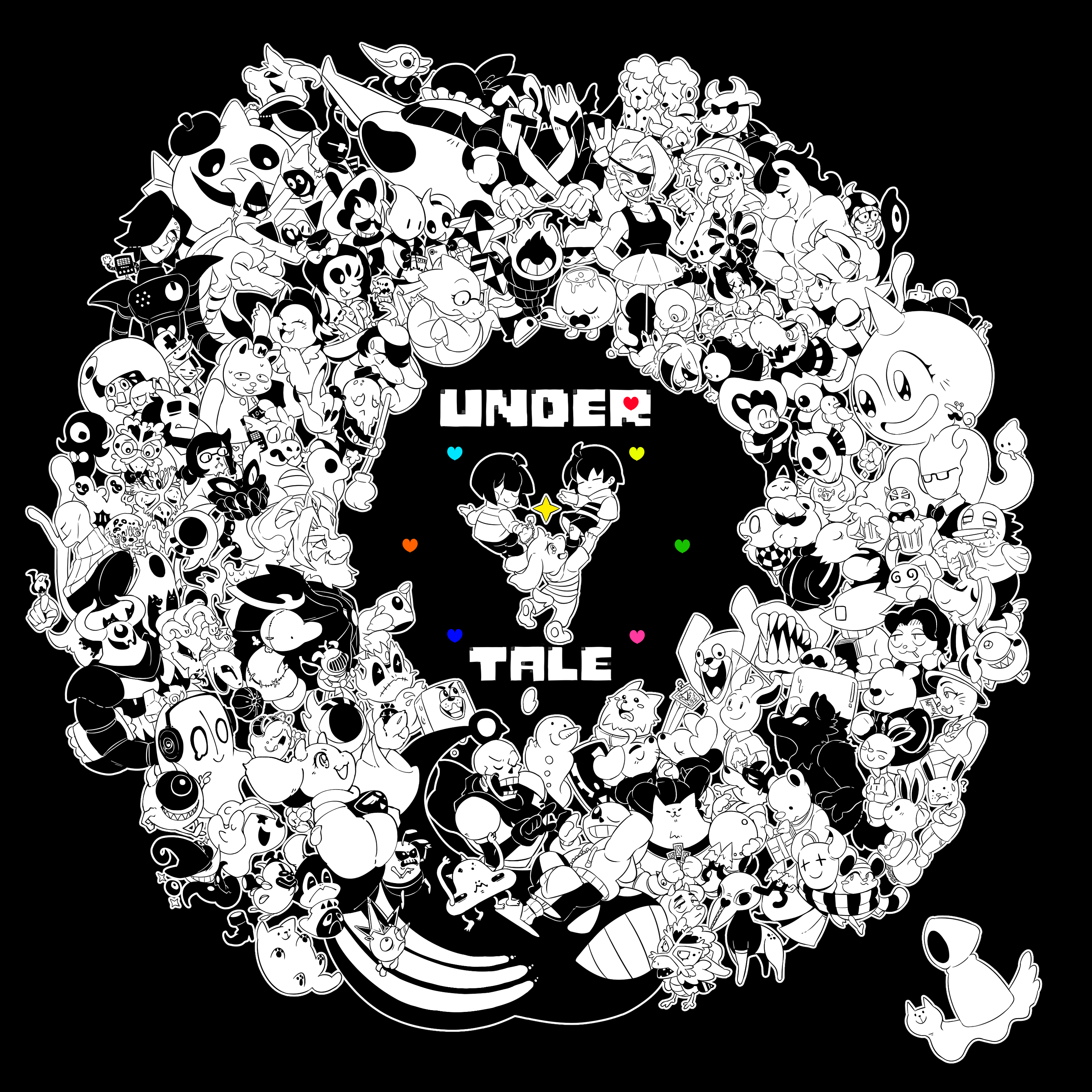 5th Anniversary Undertale 集合绘图 Undertale五周年記念イラスト Undertale100users入り 画师通