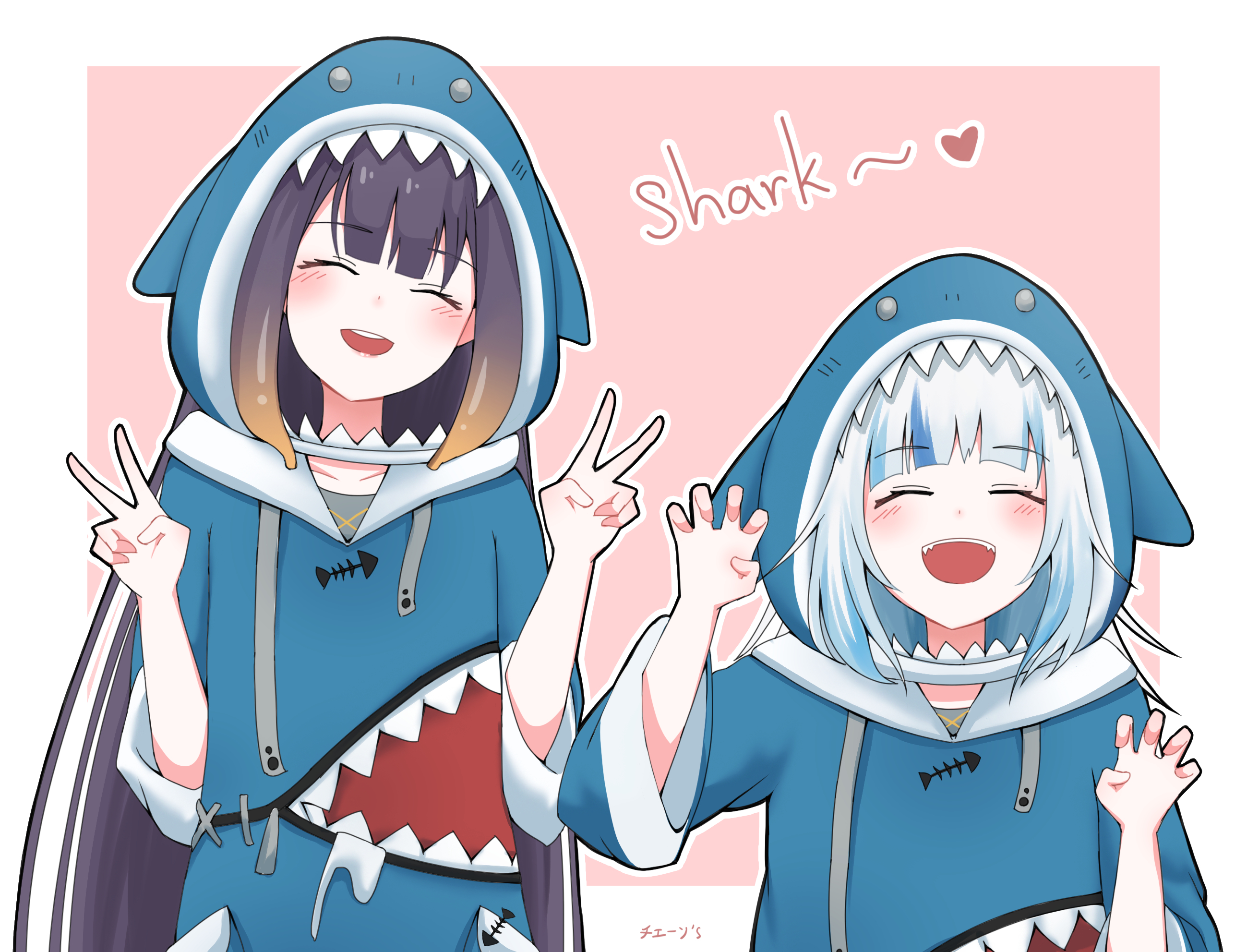 Shark~~插画图片壁纸