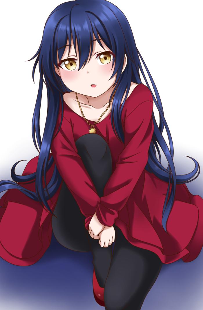 Umi in dah Red Dress插画图片壁纸