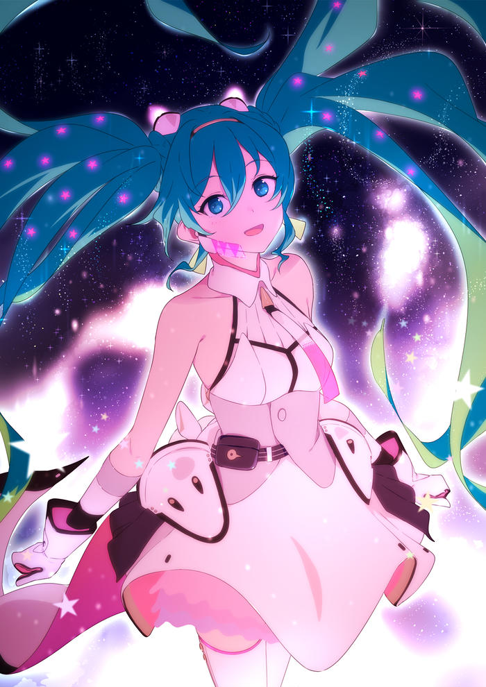 初音未来GALAXY LIVE 2020应援插图插画图片壁纸