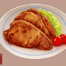 生姜烤猪肉插画图片壁纸