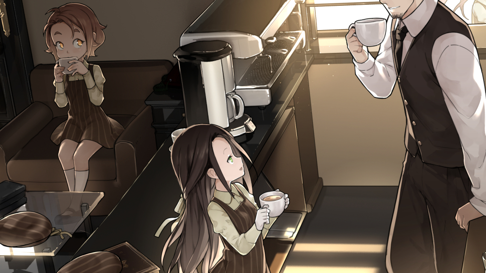 喫茶店 - Coffee Shop插画图片壁纸