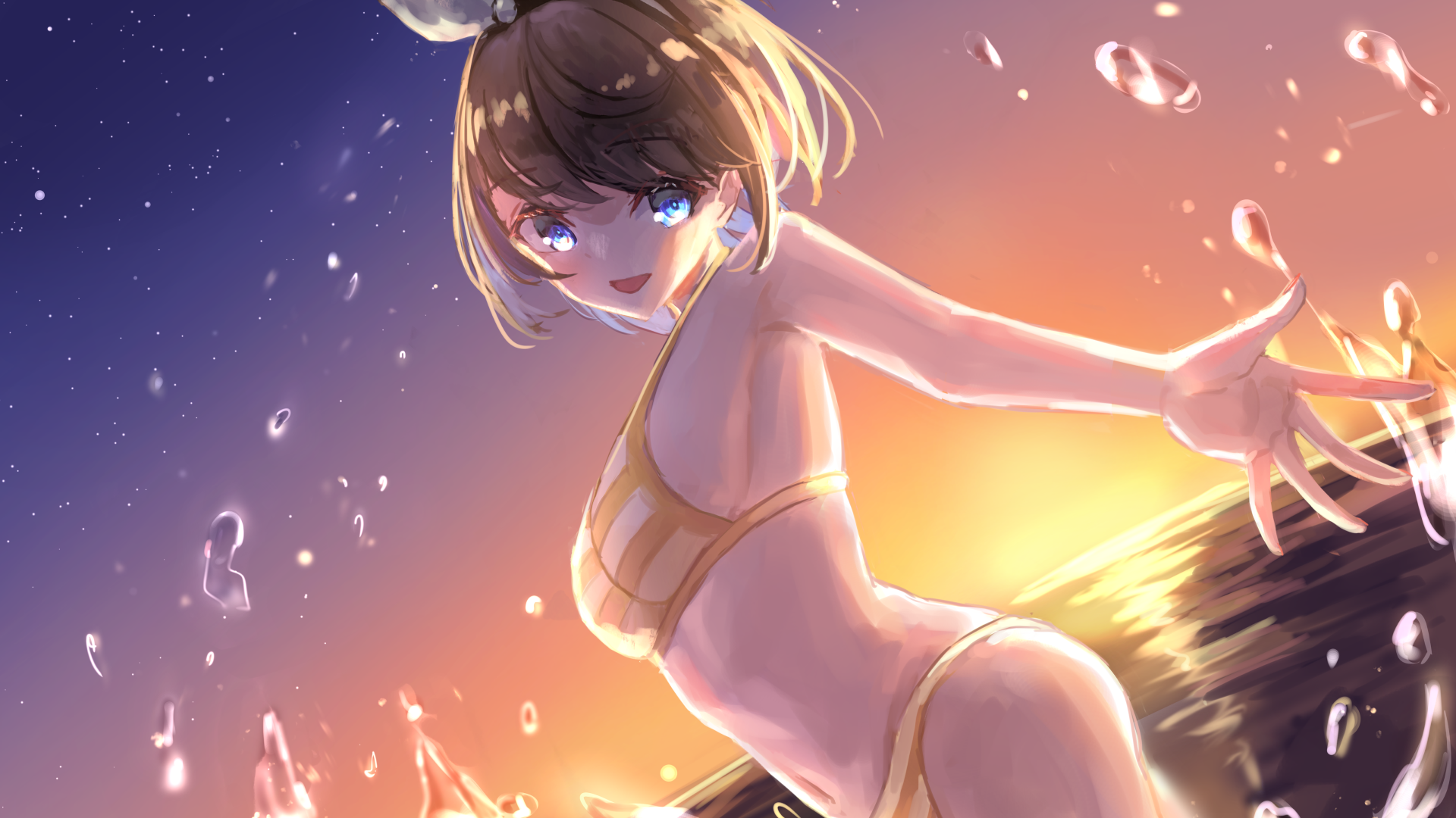 夏天的结束插画图片壁纸