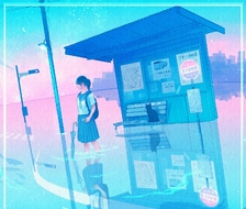 公共汽车站-原创女孩子