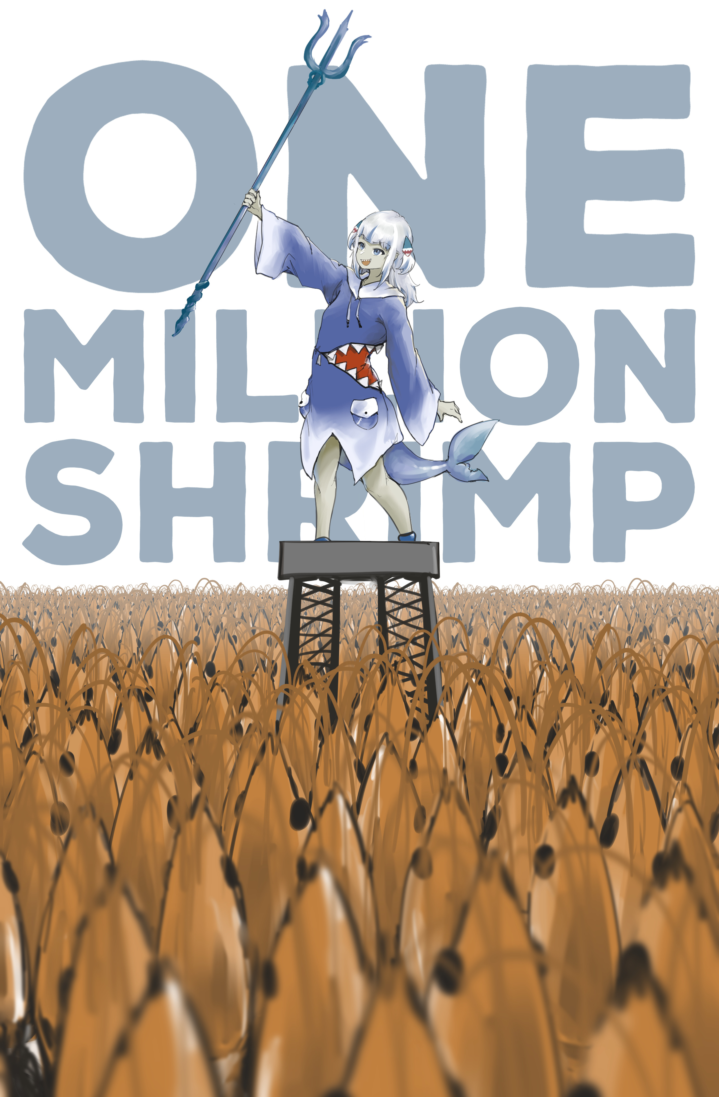 One Million Shrimp插画图片壁纸