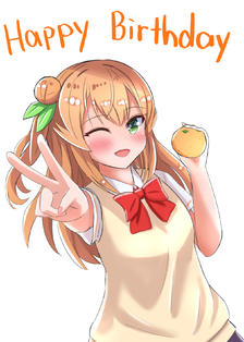 橘子妈妈生日快乐！！插画图片壁纸
