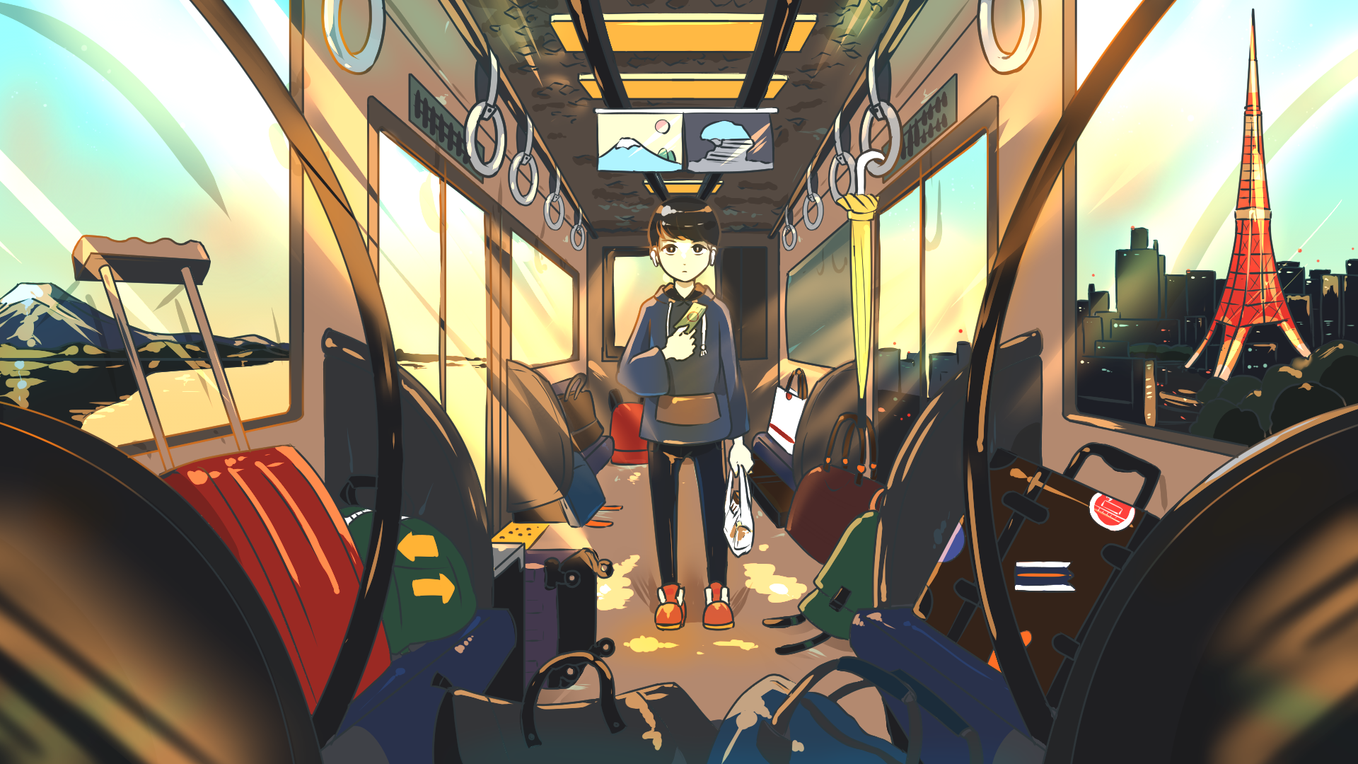 「出立-東京駅0520-」插画图片壁纸