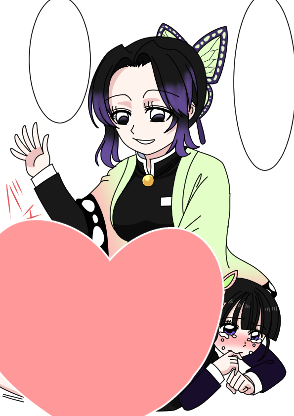 【FANBOX作品】鬼滅の刃　しのぶ/カナヲ插画图片壁纸