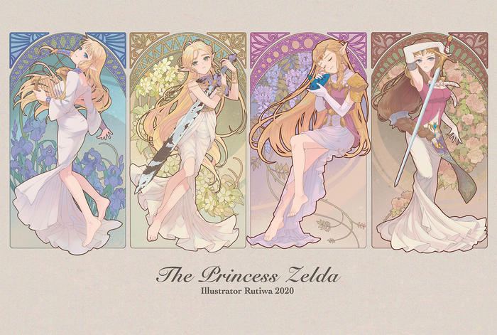 The princess Zelda插画图片壁纸