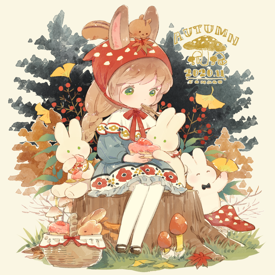 秋天的野餐插画图片壁纸