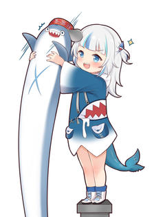 延伸的鲨鱼插画图片壁纸
