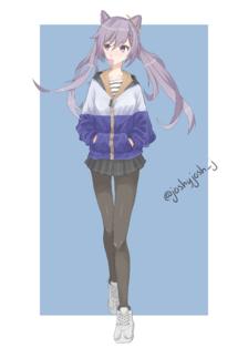 Casual Keqing from Genshin Impac插画图片壁纸