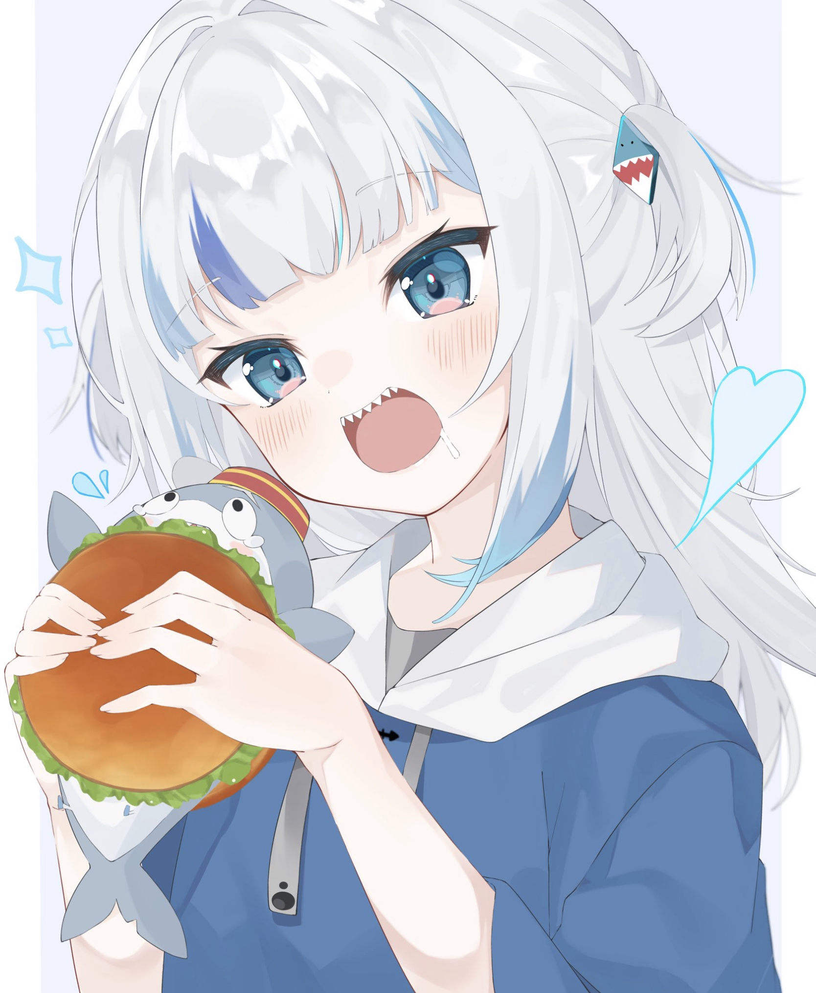  fish burger 插画图片壁纸