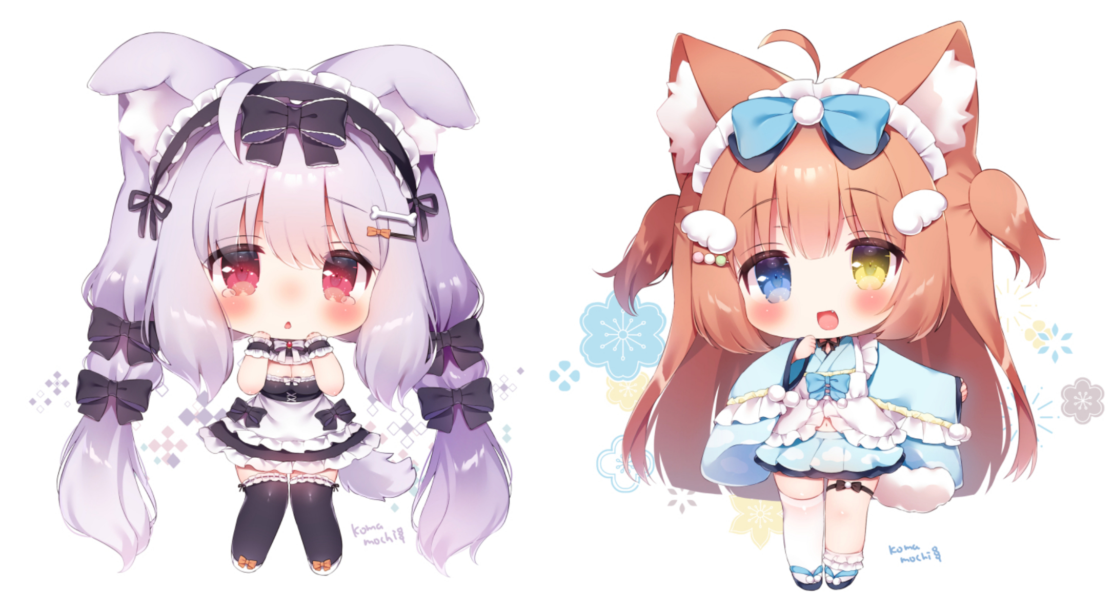 Sdイラストまとめ 原创 安全数字 女仆 双马尾 うちの子 ハーフツイン 女孩子 画师通