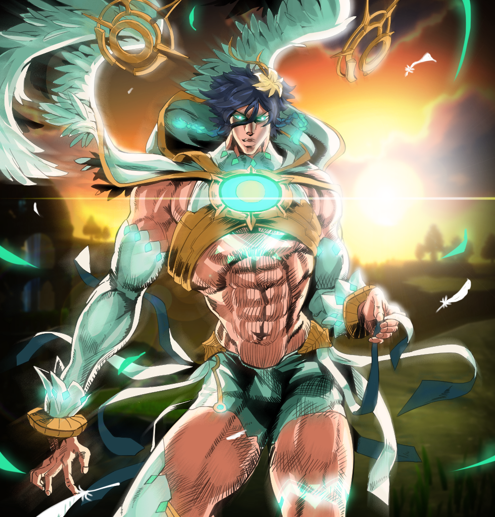 狂风之神班蒂插画图片壁纸