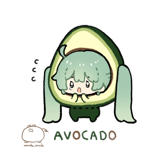 avocado miku插画图片壁纸