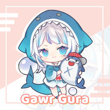 小Gawr Gura！！可爱治愈~插画图片壁纸