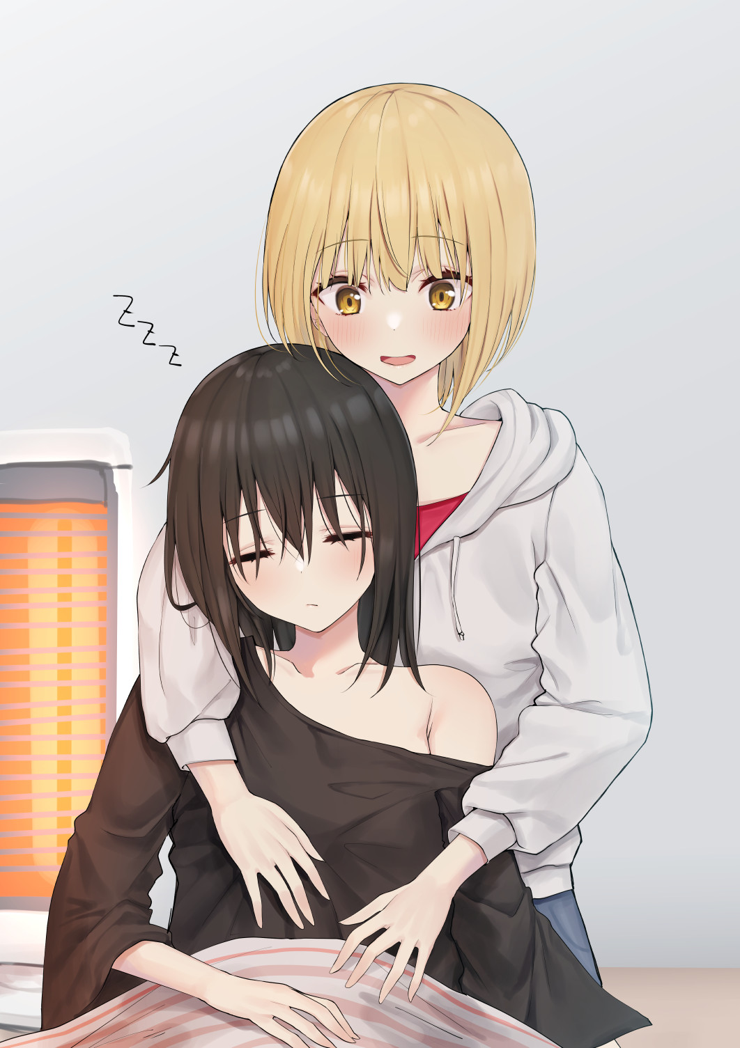 照顾低血压女是冬天的乐趣百合插画图片壁纸