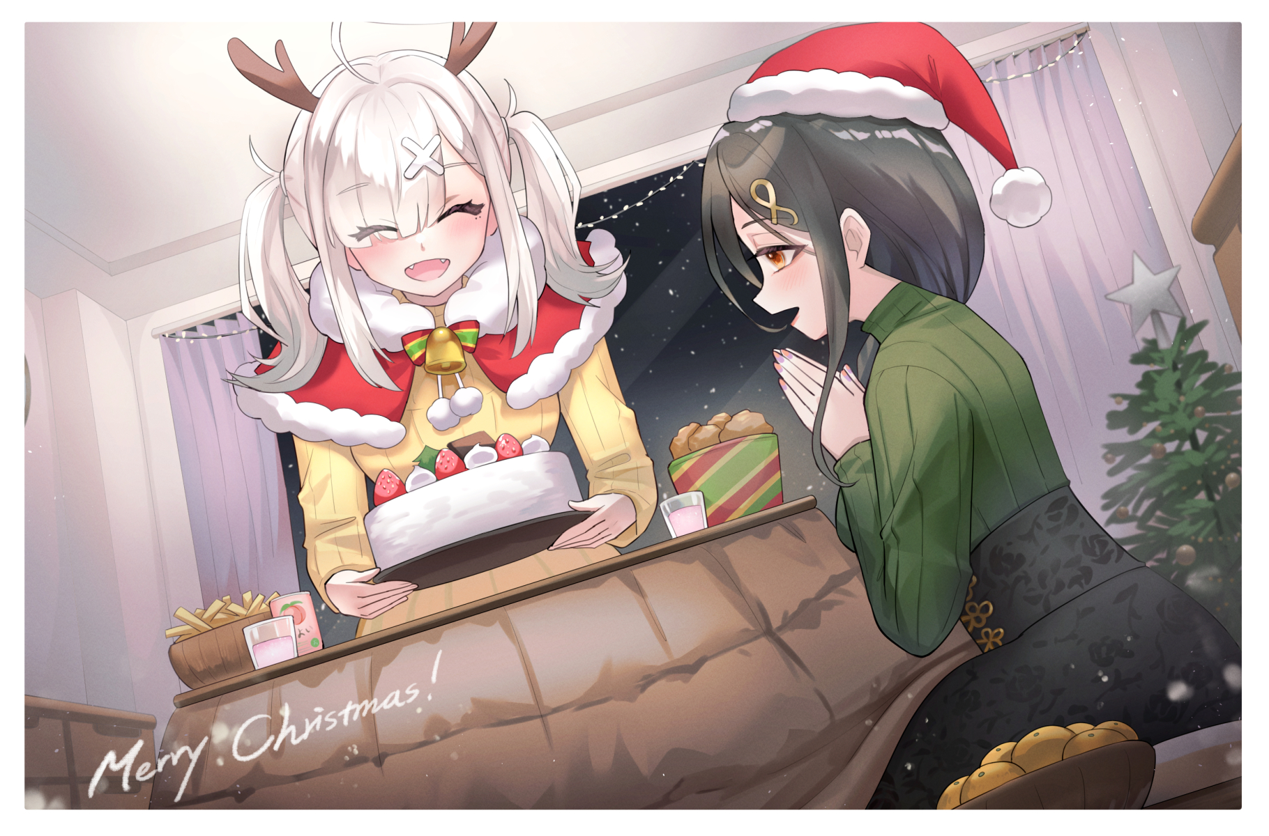 メリークリスマス插画图片壁纸