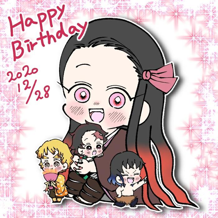 神职豆子Happybirthday插画图片壁纸