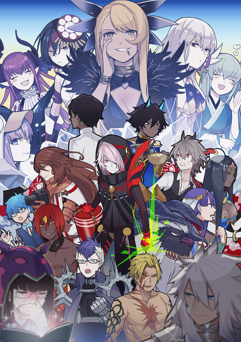 光荣的圣诞老人之路插画图片壁纸