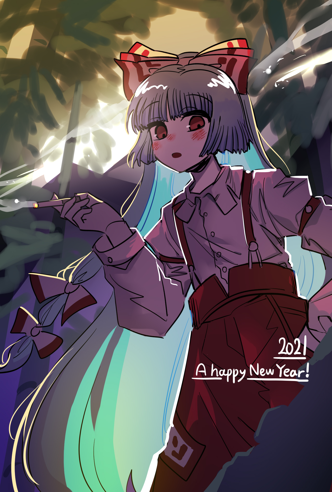 p站画师作品あけおめ妹红