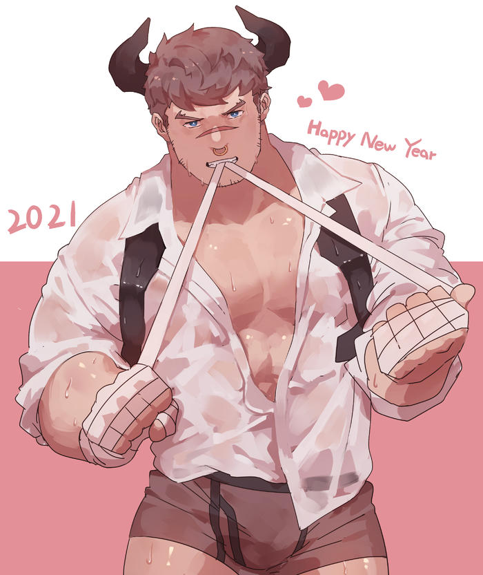 happy new year插画图片壁纸