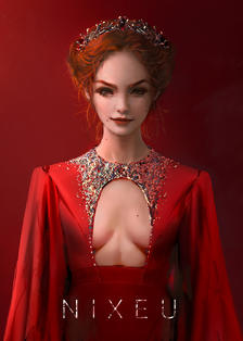 The Red Queen.插画图片壁纸