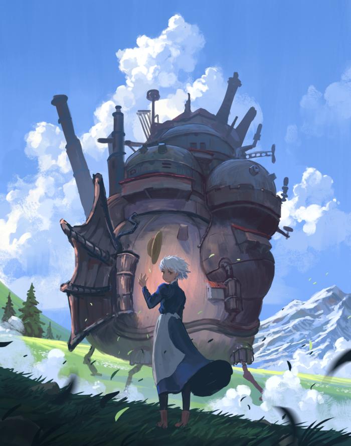 哈尔的移动城堡Howl's Moving Castle插画图片壁纸