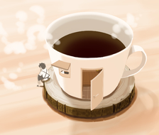 咖啡杯和作家-原创秘密のコーヒーカップカフェ