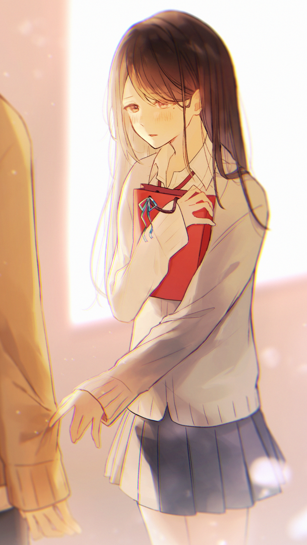 能收下吗…？插画图片壁纸
