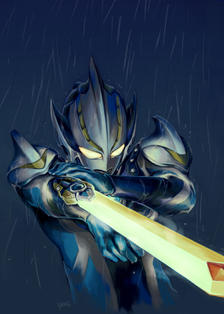 雨の中の剣士插画图片壁纸
