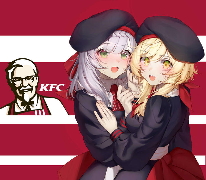 我想吃KFC！！插画图片壁纸