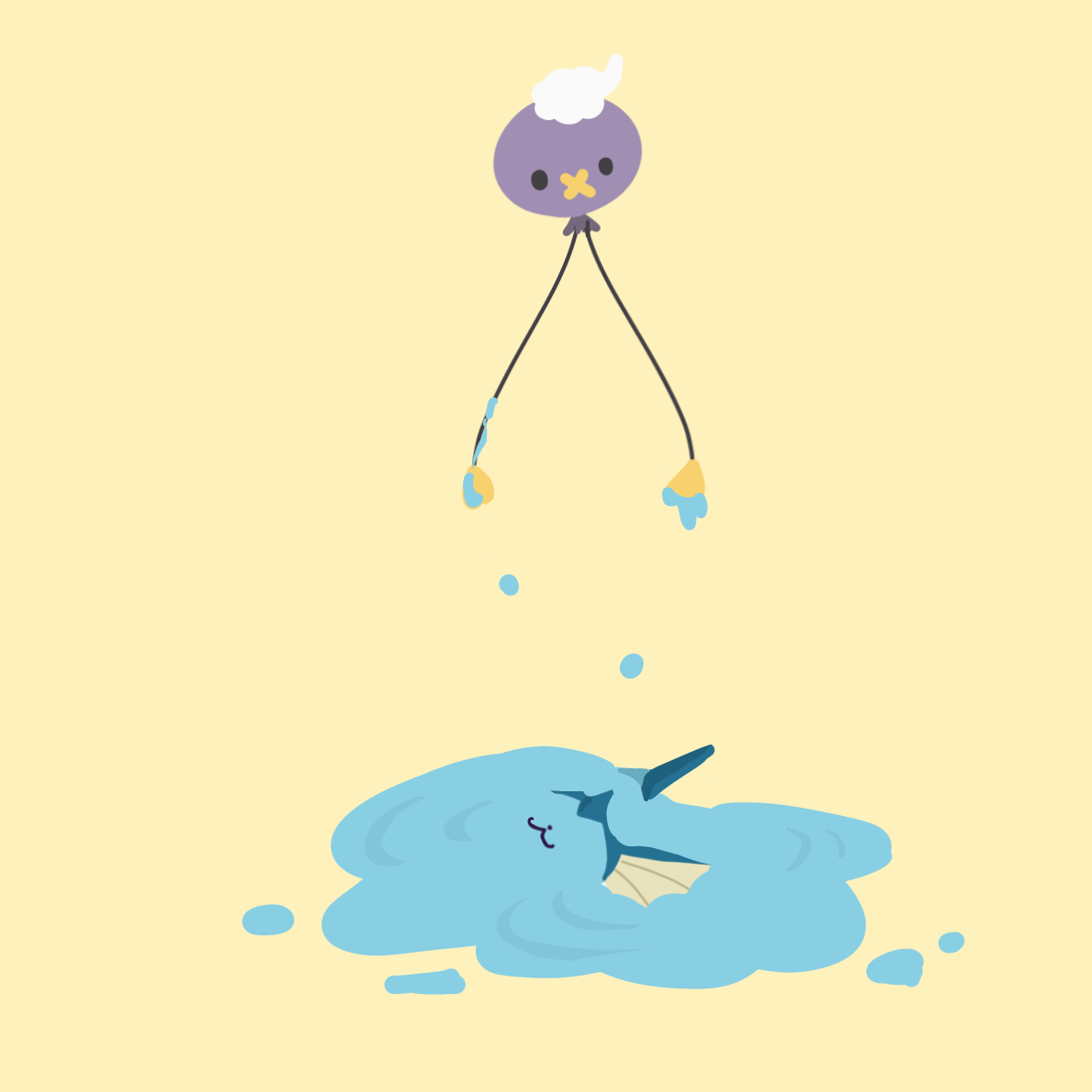 フワンテがいろんなポケモンを持ち上げるだけ　17插画图片壁纸