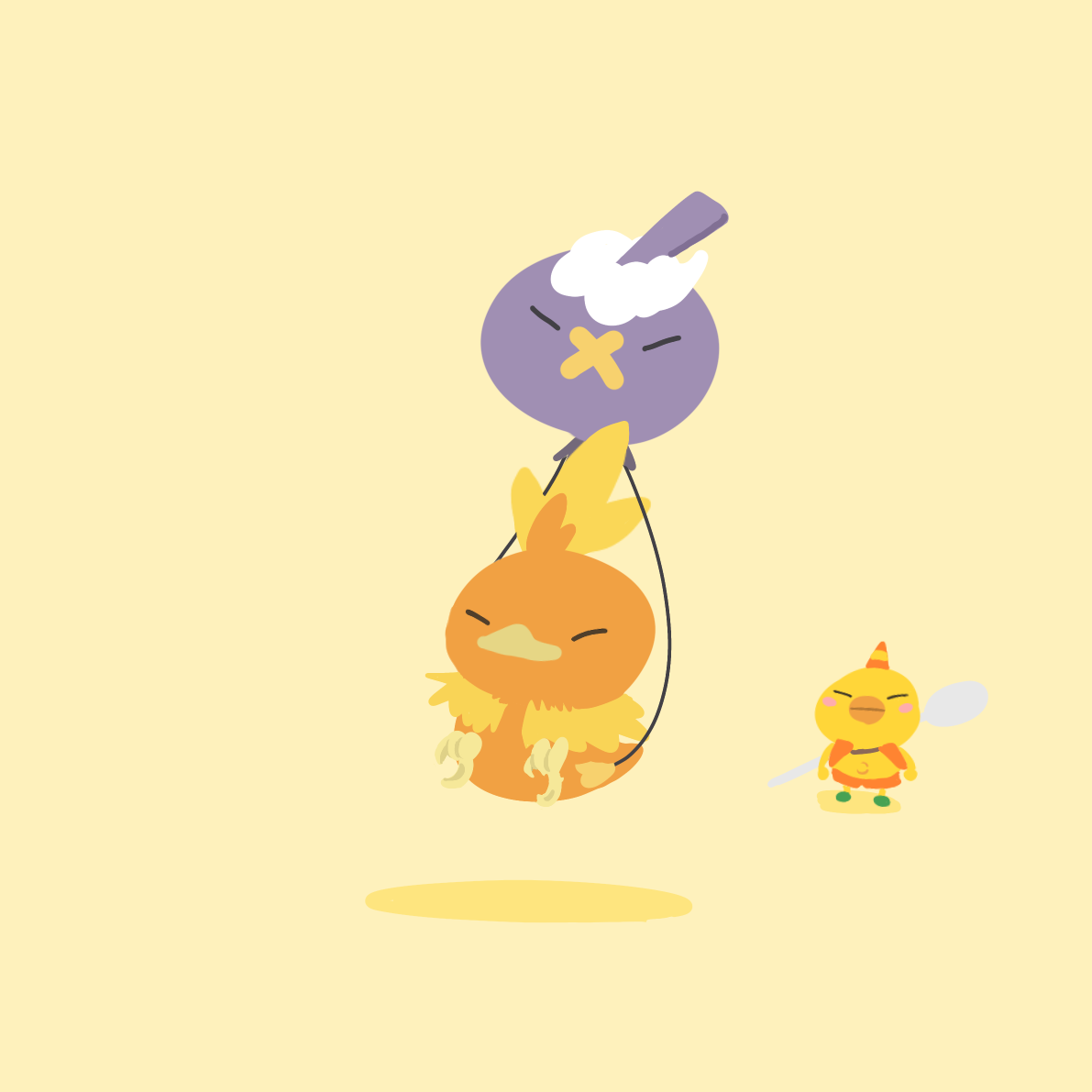 フワンテがいろんなポケモンを持ち上げるだけ　17插画图片壁纸