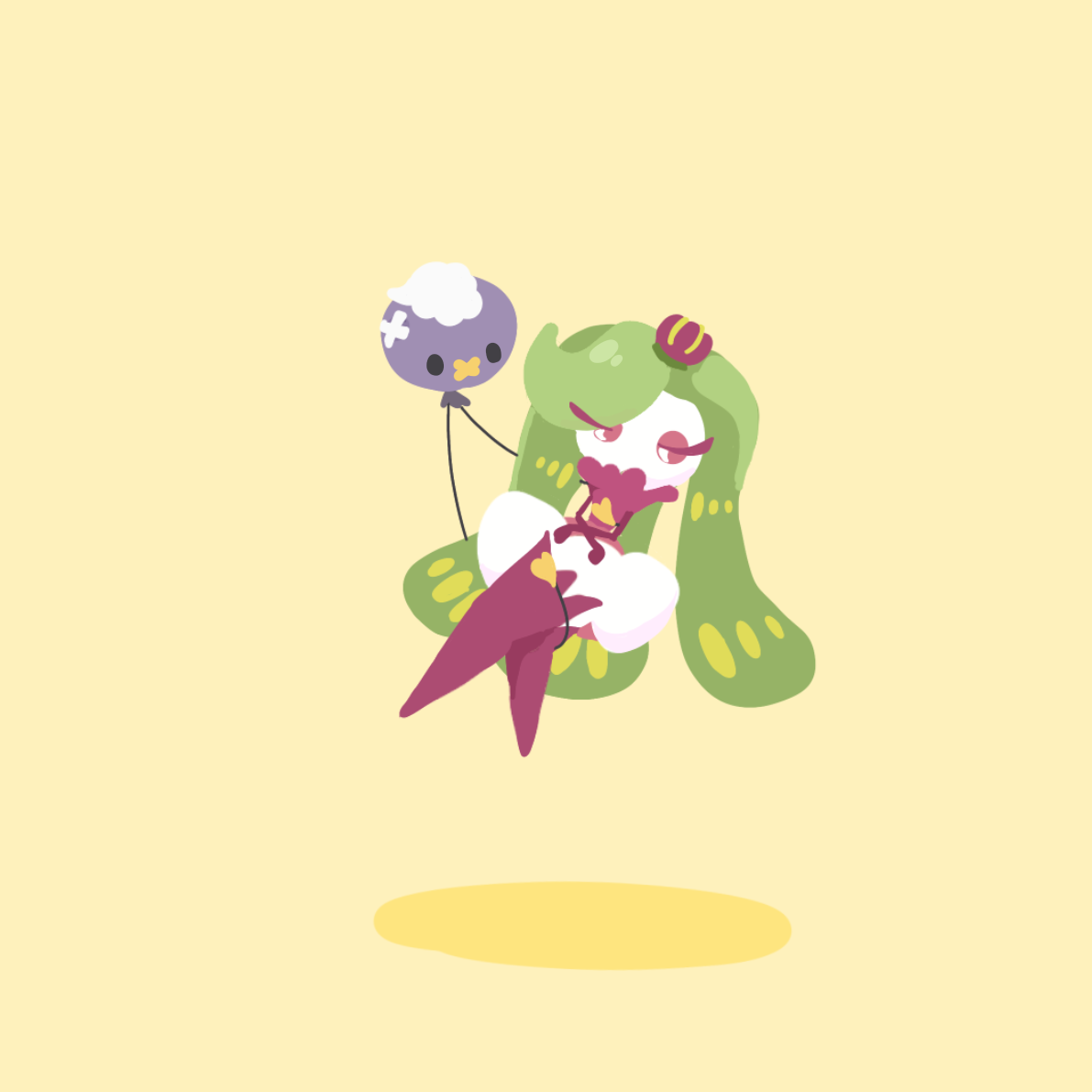 フワンテがいろんなポケモンを持ち上げるだけ　17插画图片壁纸