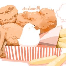 鸡肉插画图片壁纸