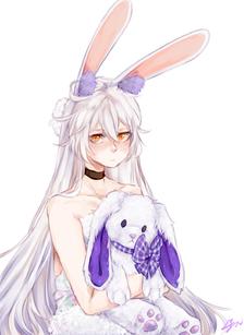 white bunny插画图片壁纸