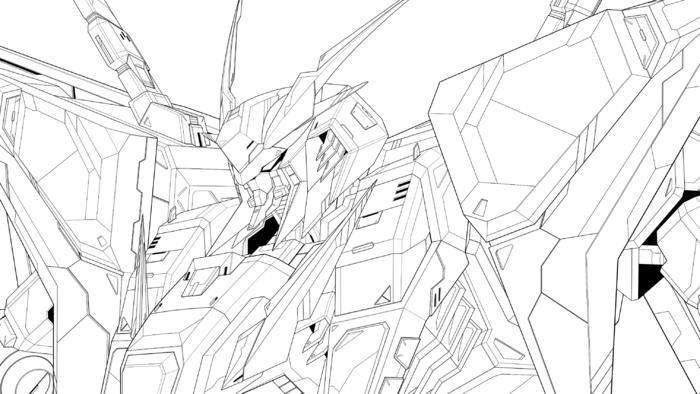 Xi Gundam Wide插画图片壁纸