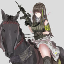 来把总是照顾马的指挥官带回来的M4。。。插画图片壁纸