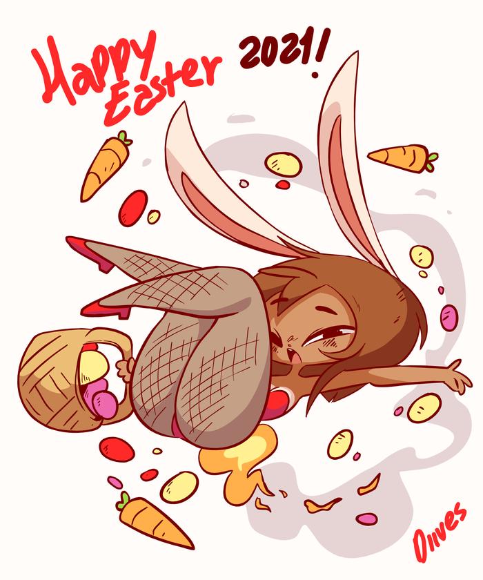 Happy Easter 2021插画图片壁纸