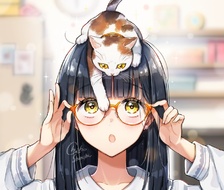 猫和新的眼镜-原创女孩子